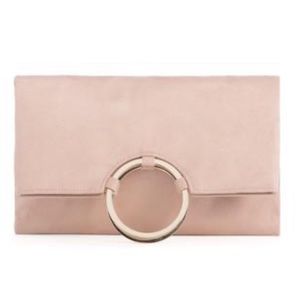 Shiraleah Dusty Rose  Suede- like Clutch